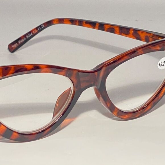 1174 Emma Cateye Reading Glasses 2.25 Tortoise Readers NWT - Picture 7 of 9